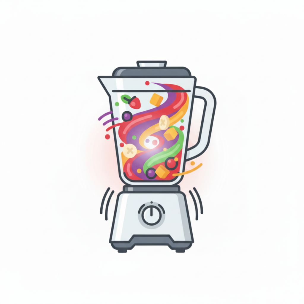 blender with smoothie blending icon 
