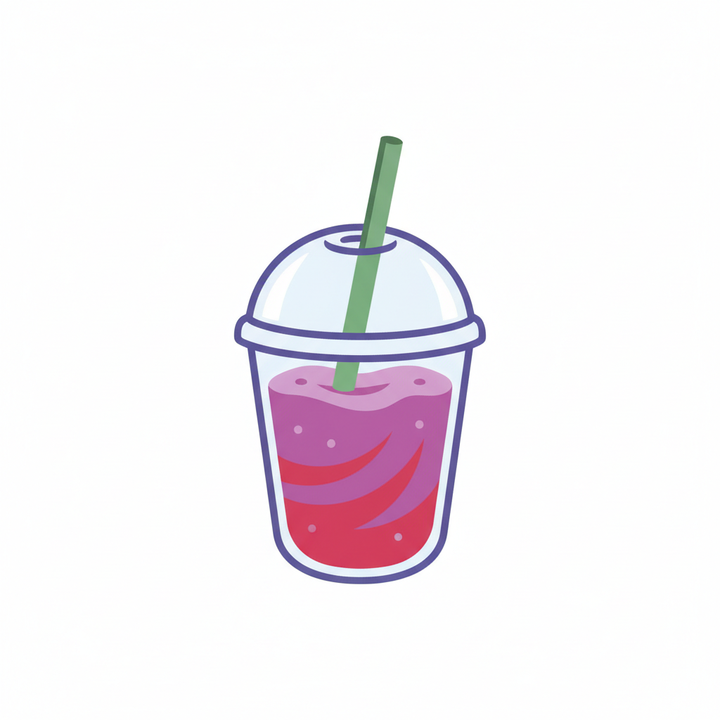 smoothie in a dome lid cup icon simple design 